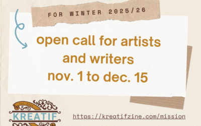 winter call for artists and writers at kreatif magazine